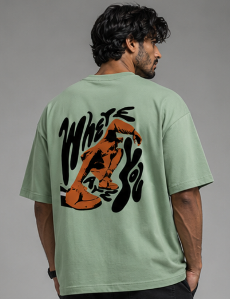 Men’s Premium Oversized T-Shirt – Where Are You
