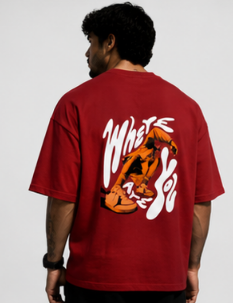 Men’s Premium Oversized T-Shirt – Where Are You Secondary image
