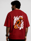 Men’s Premium Oversized T-Shirt – Where Are You - Red - Creativeya.com
