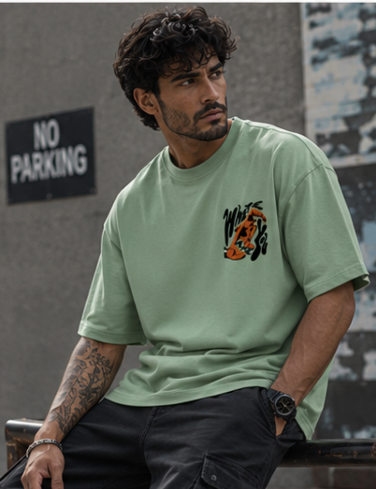 Men’s Premium Oversized T-Shirt – Where Are You