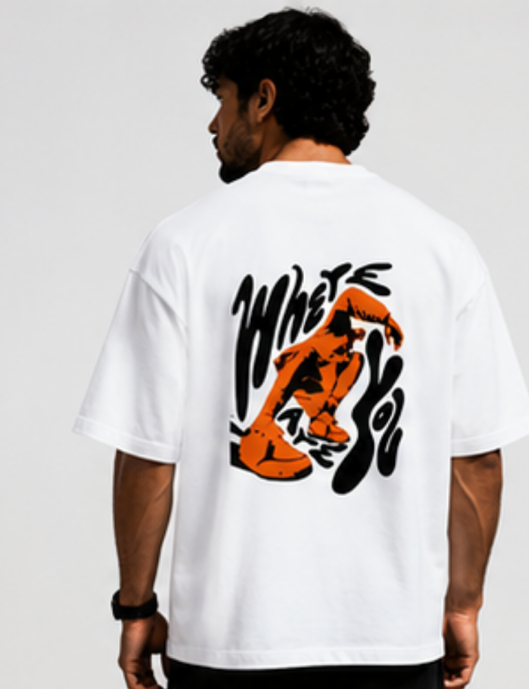 Men’s Premium Oversized T-Shirt – Where Are You