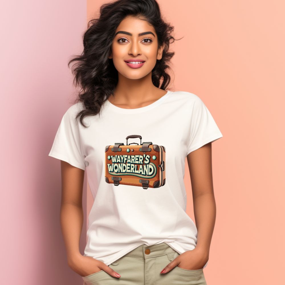 Women's wayfarer's wonderland Graphics Printed T-Shirt