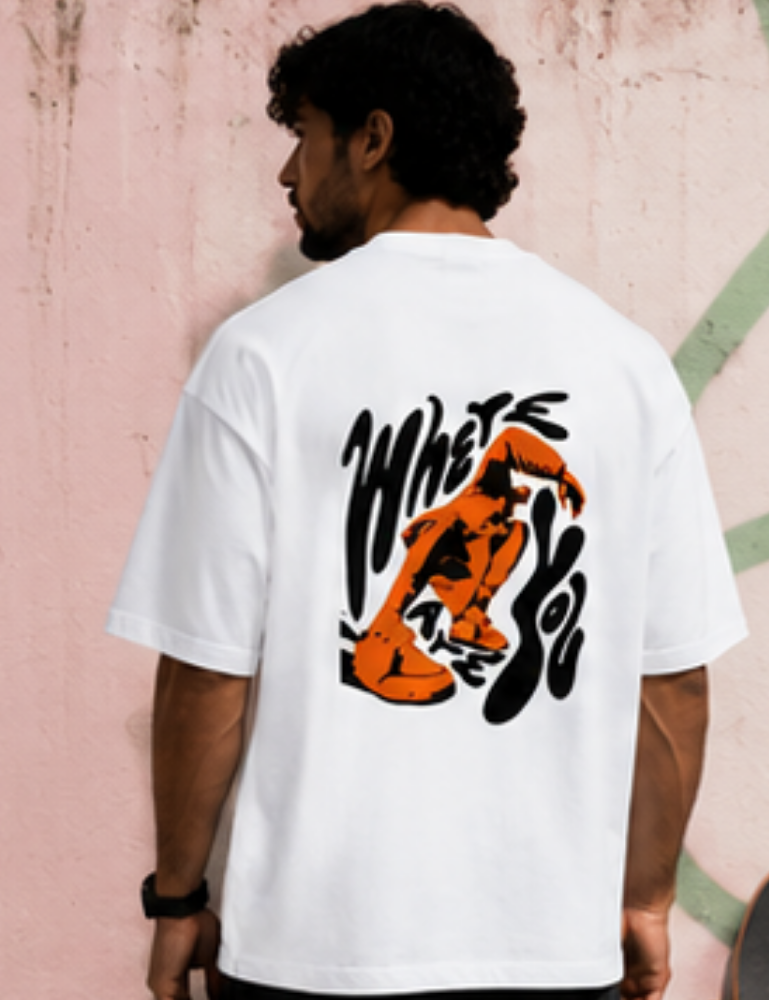Men’s Premium Oversized T-Shirt – Where Are You