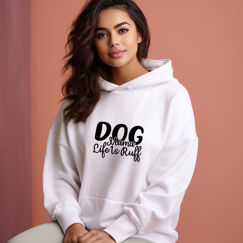 Women's Dog Mamma Life is Rough Graphics Printed Hoodies Main image