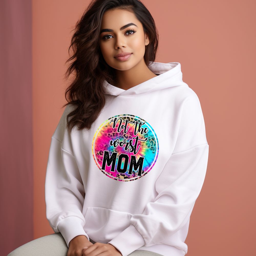 Women's Not The Worst Mom Graphics Printed Hoodies Main image