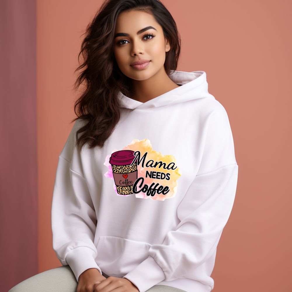 Women's Mama Need Coffee Graphics Printed Hoodies