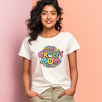 Women's Groovy Mom Graphics Printed T-Shirt