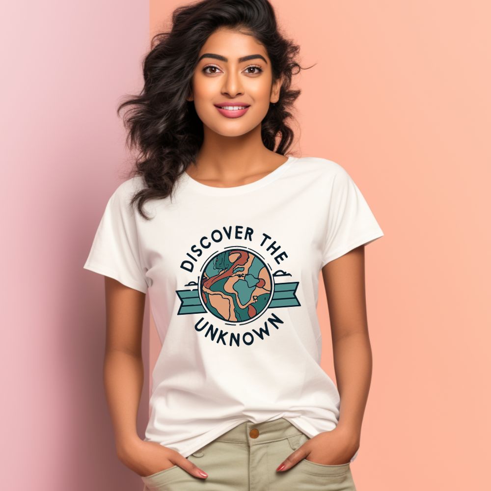 Women's Discover the Unknown Graphics Printed T-Shirt