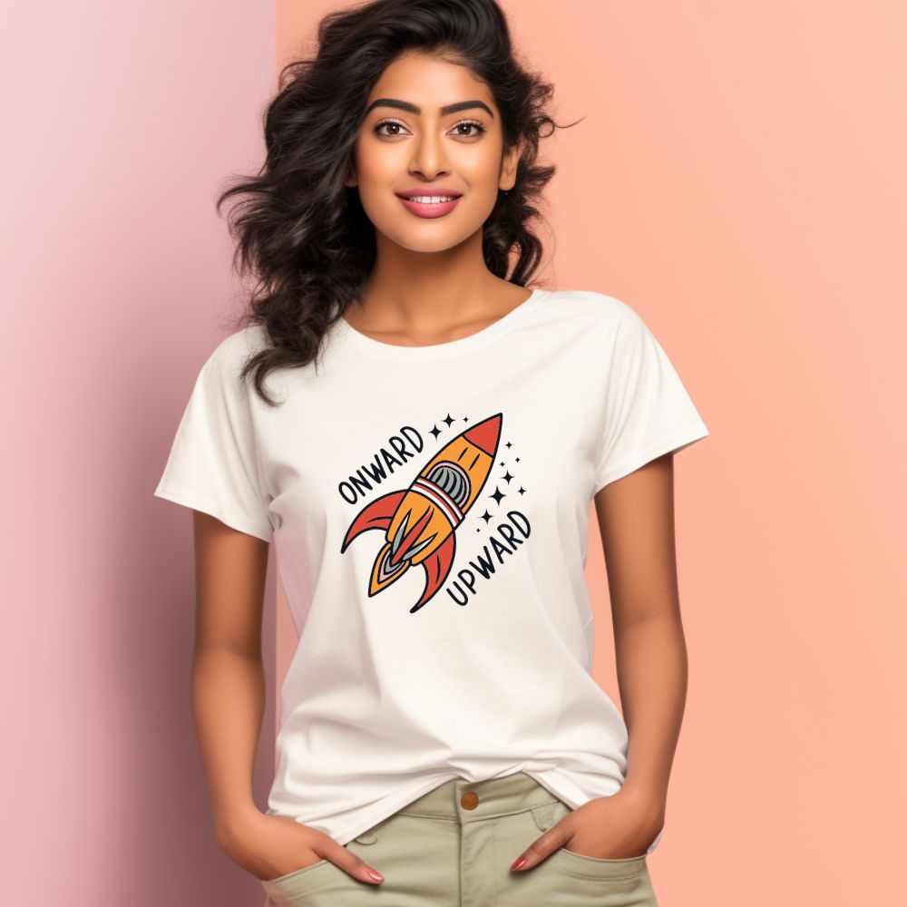 Women's Onward Upward Graphics Printed T-Shirt Main image