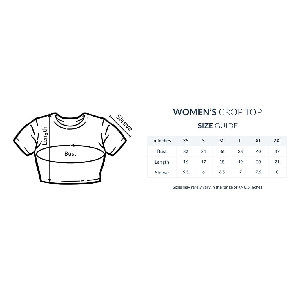Women's Retro Vibes Graphics Printed Crop Top