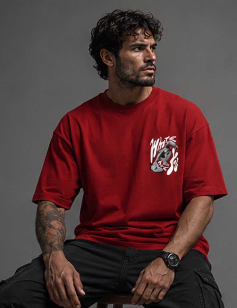 Men’s Premium Oversized T-Shirt – Where Are You