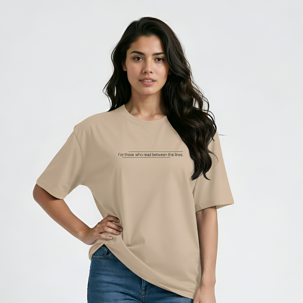 Women’s Oversized T-Shirt – Between The Lines