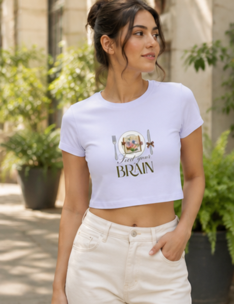 Women's Crop Top – Feed Your Brain