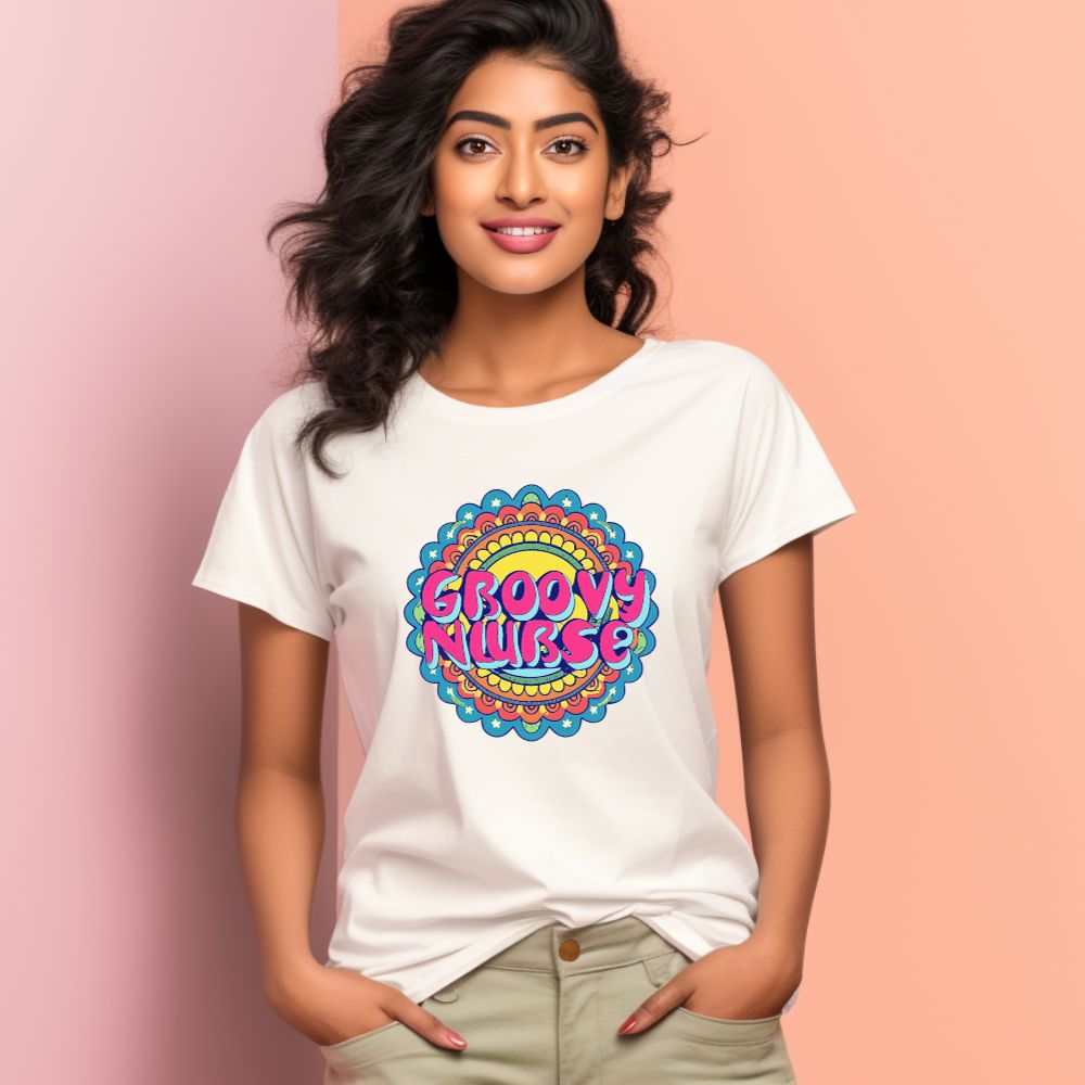 Women's Groovy Graphics Printed T-Shirt Main image