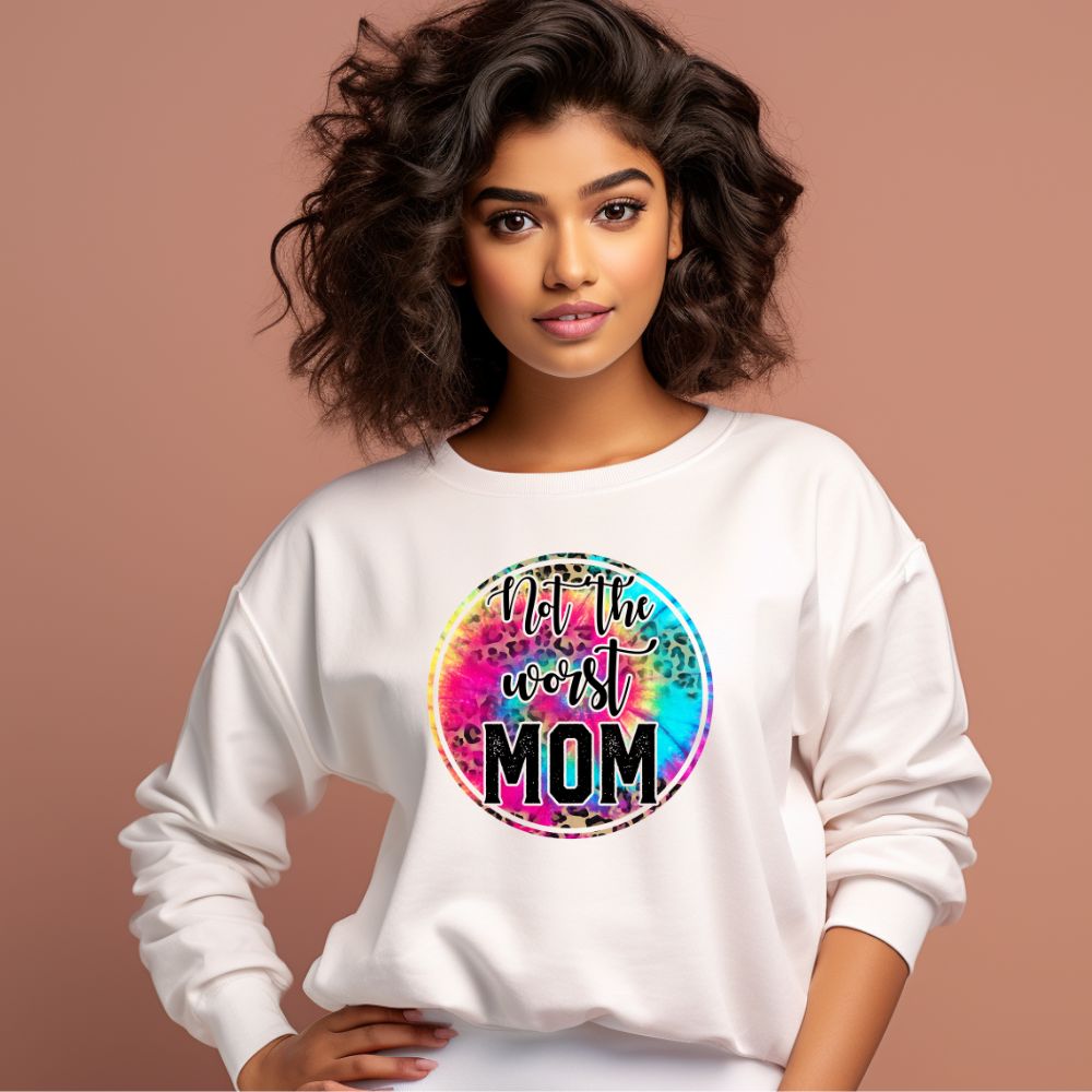 Women's Not The Worst Mom Graphics Printed Sweatshirts