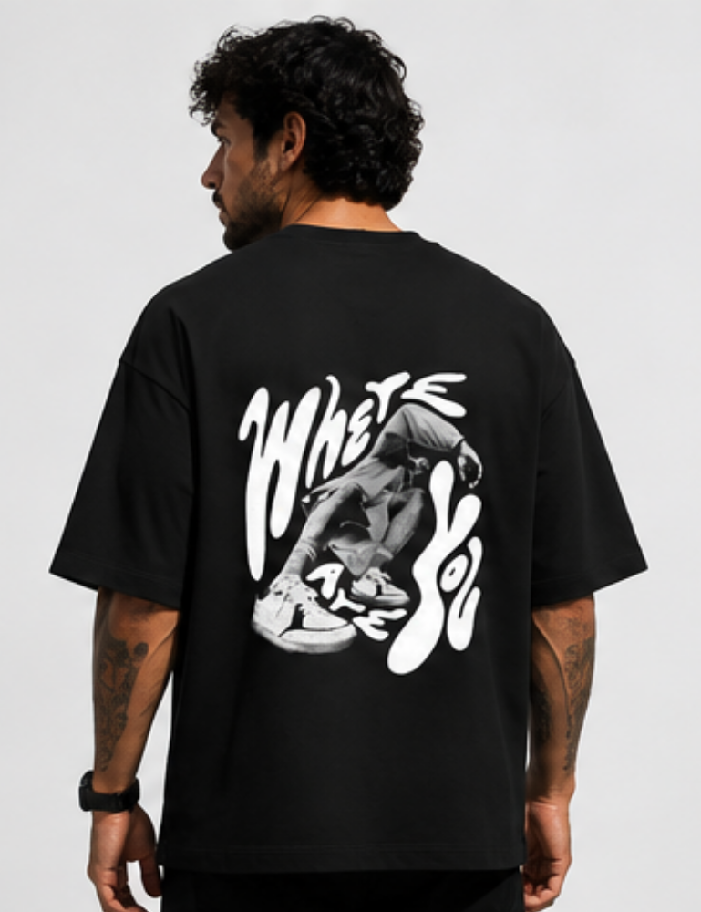 Men’s Premium Oversized T-Shirt – Where Are You