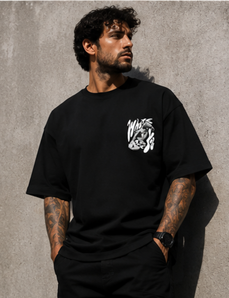 Men’s Premium Oversized T-Shirt – Where Are You