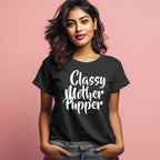 Women's Classy Mother Pupper Graphics Printed T-Shirt