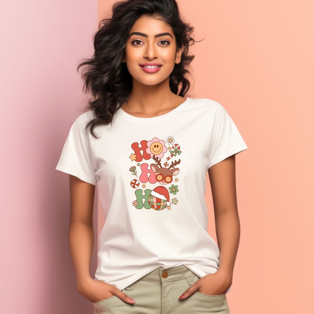 Women's Christmas Graphics Printed T-Shirt Main image
