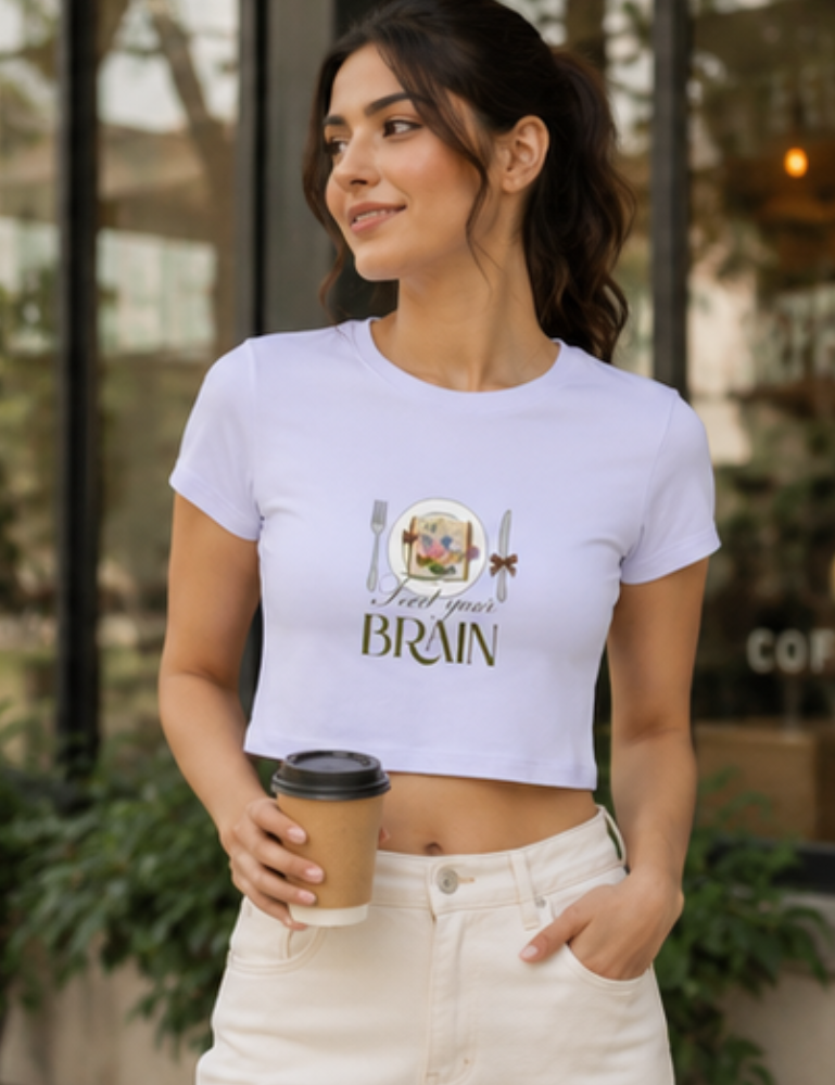 Women's Crop Top – Feed Your Brain