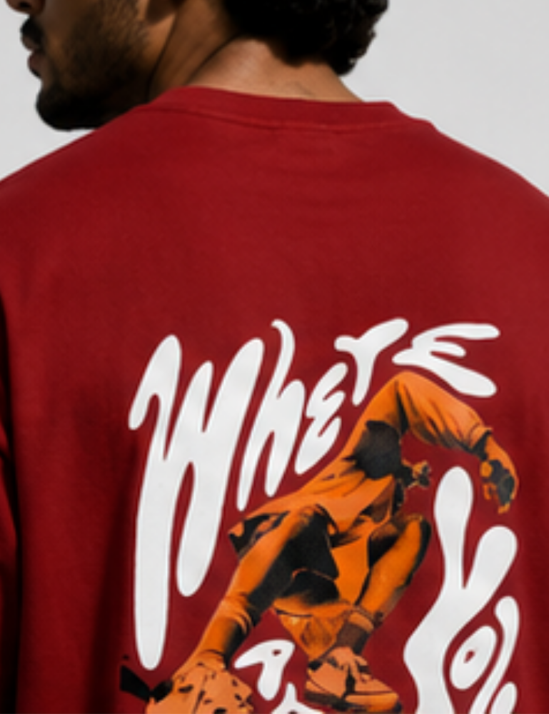 Men’s Premium Oversized T-Shirt – Where Are You