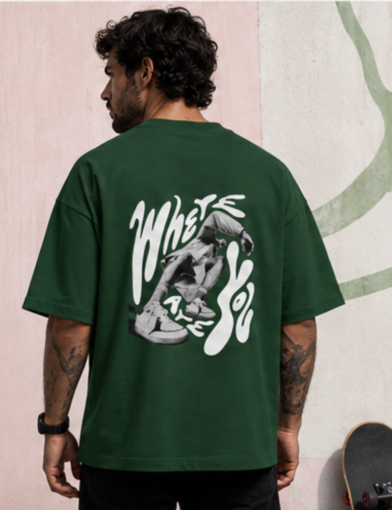 Men’s Premium Oversized T-Shirt – Where Are You