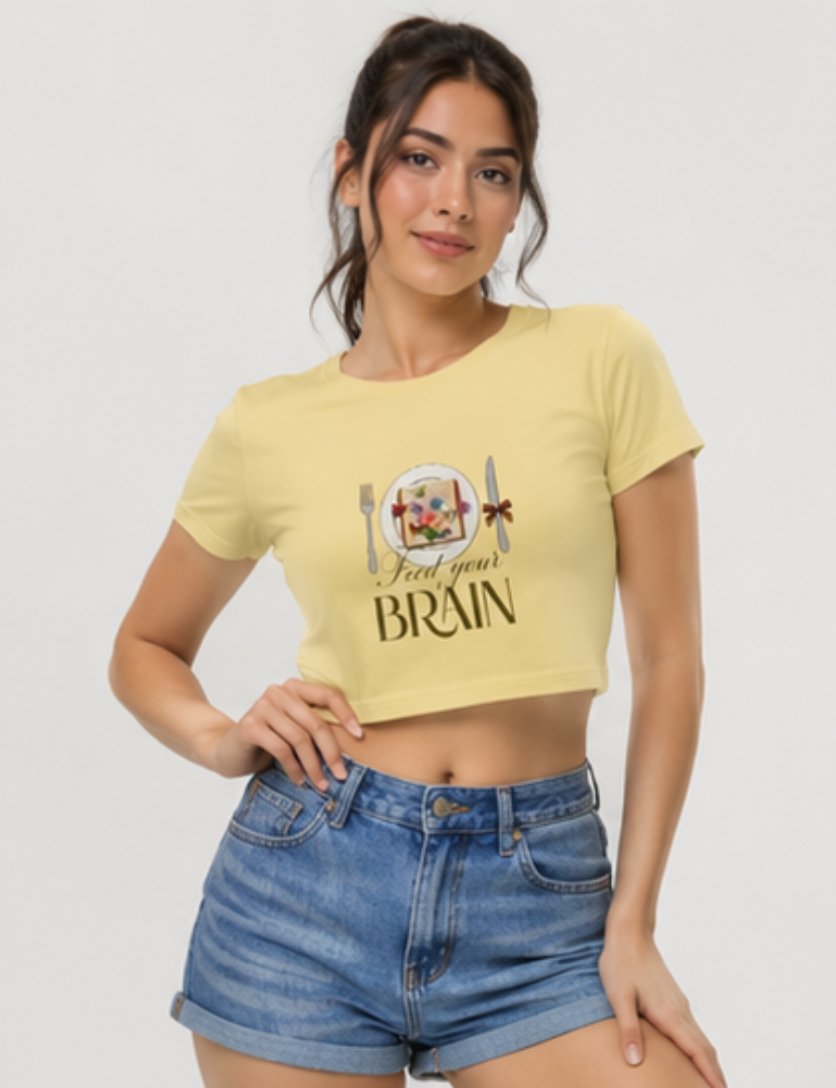 Women's Crop Top – Feed Your Brain