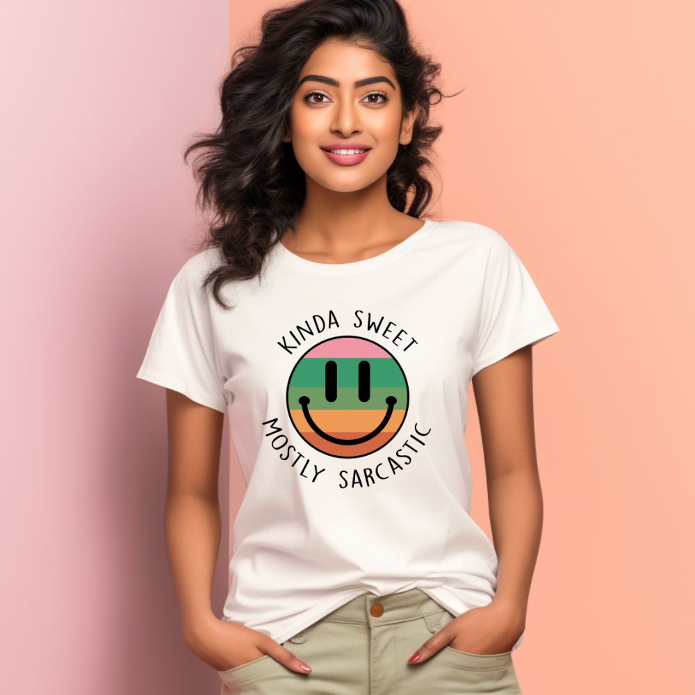 Women's Kinda Sweet Mostly Sarcastic Sarcastic Quotes T-Shirt