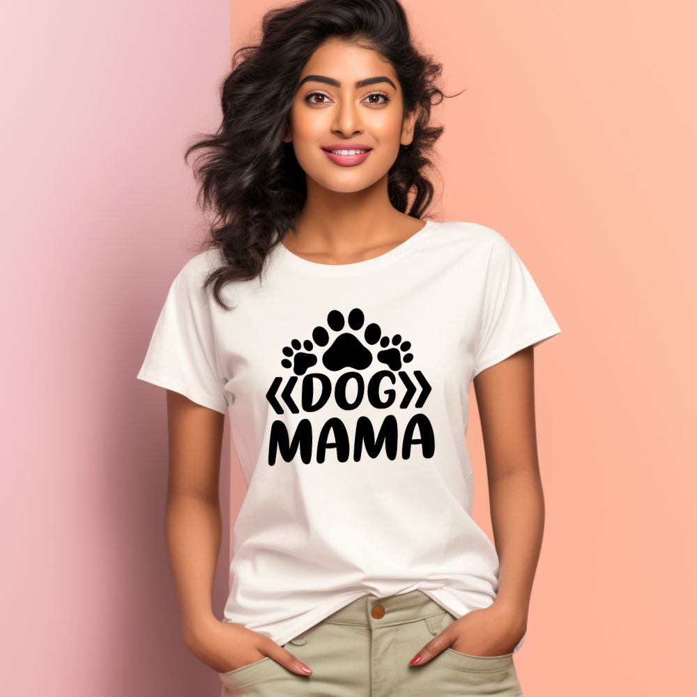 Women's Dog Mama Graphics Printed T-Shirt Main image