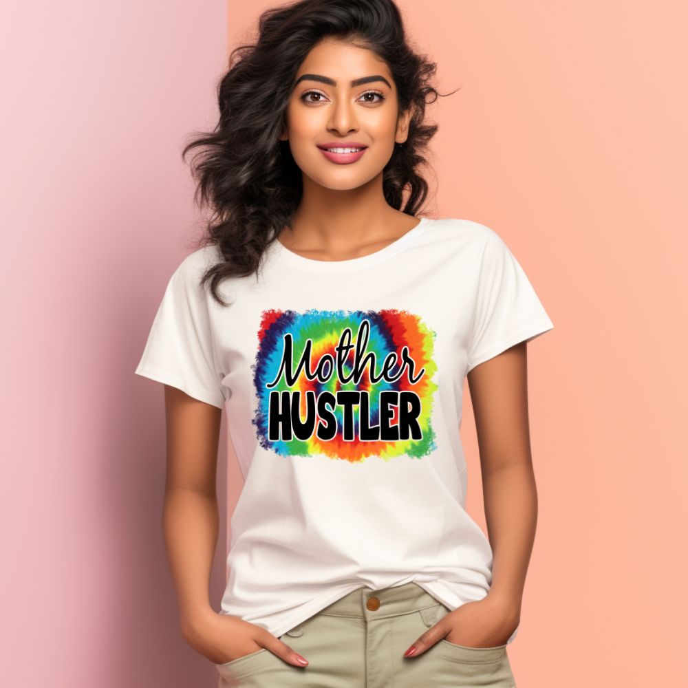 Women's Mother Hustler Graphics Printed T-Shirt