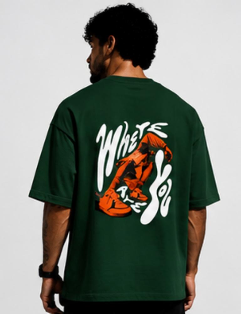 Men’s Premium Oversized T-Shirt – Where Are You