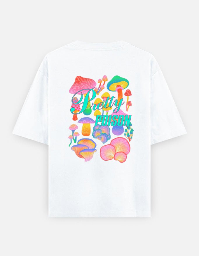 Men’s Oversized T-Shirt – Pretty Poison - White#-Creativeya.com