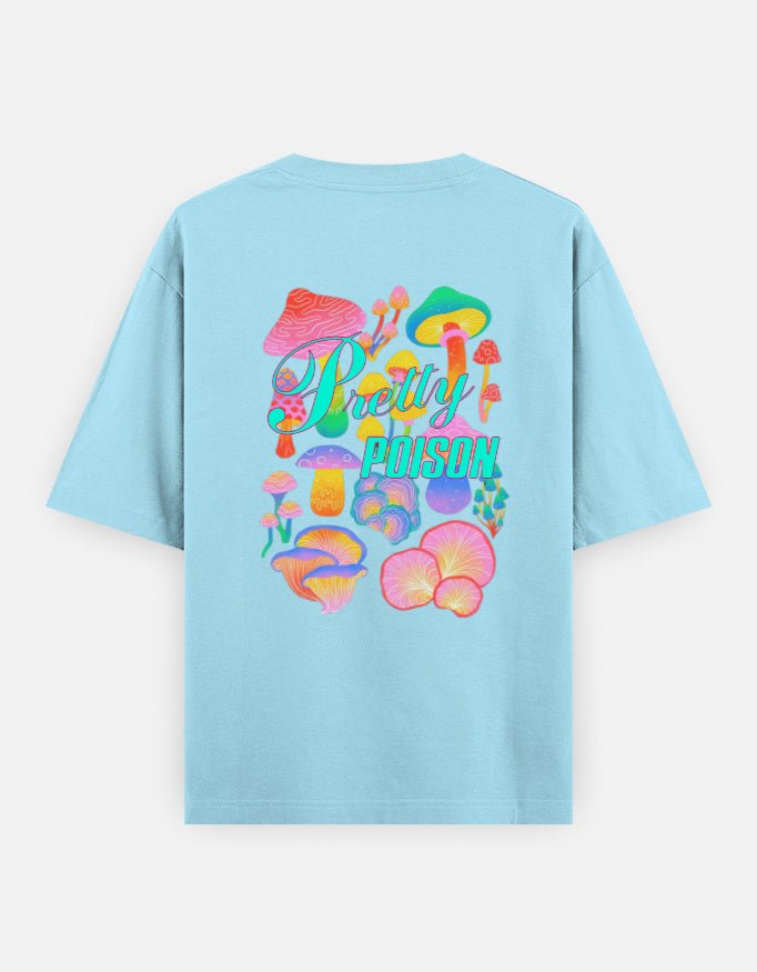 Men’s Oversized T-Shirt – Pretty Poison - Baby Blue#-Creativeya.com