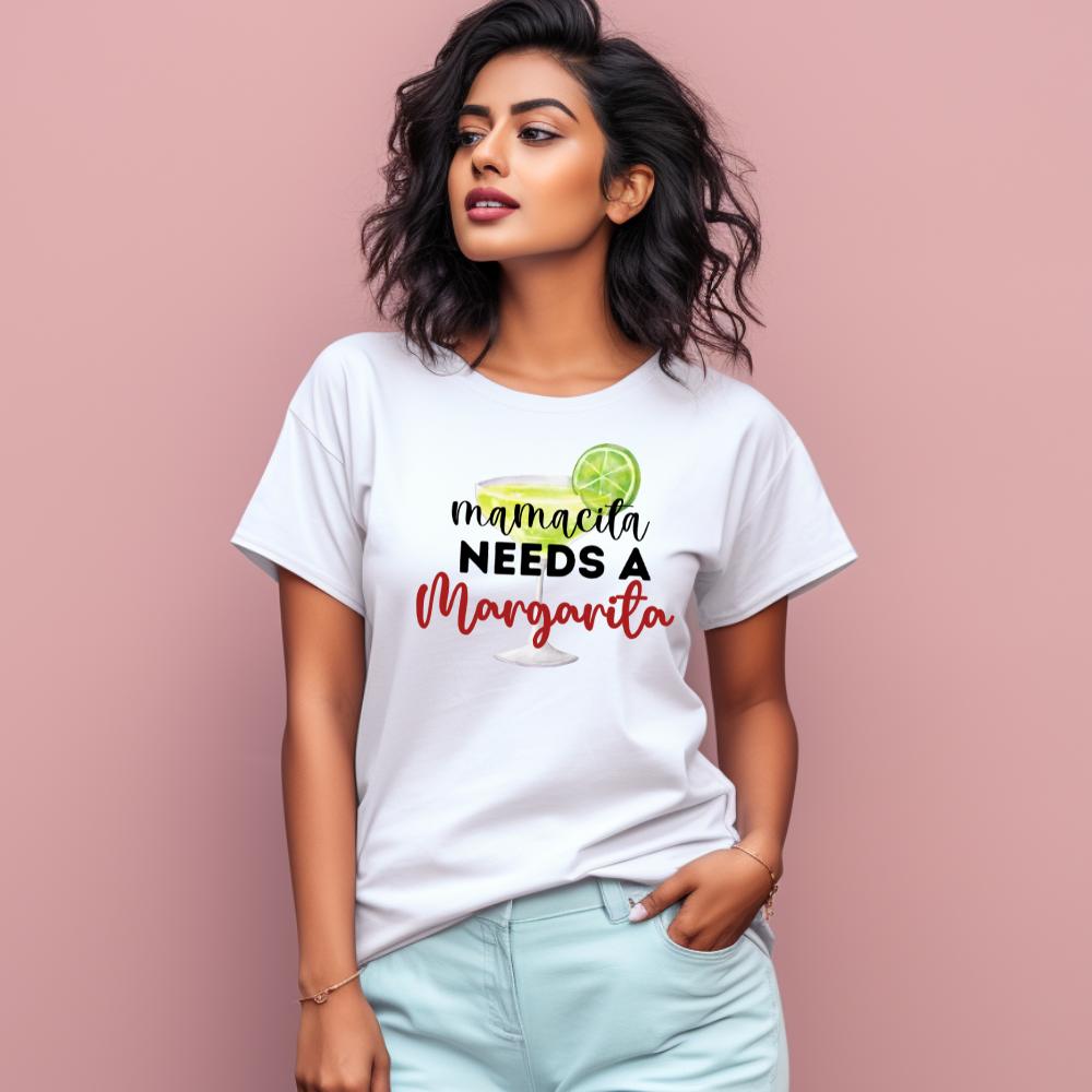 Women's Mama needs Margarita Graphics Printed T-Shirt