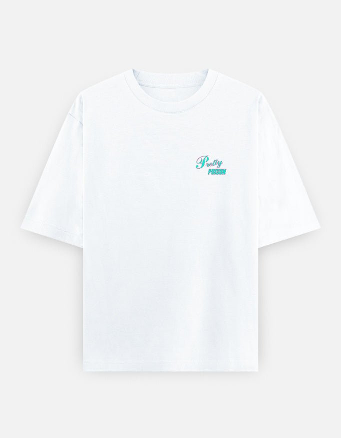 Men’s Oversized T-Shirt – Pretty Poison - White#-Creativeya.com