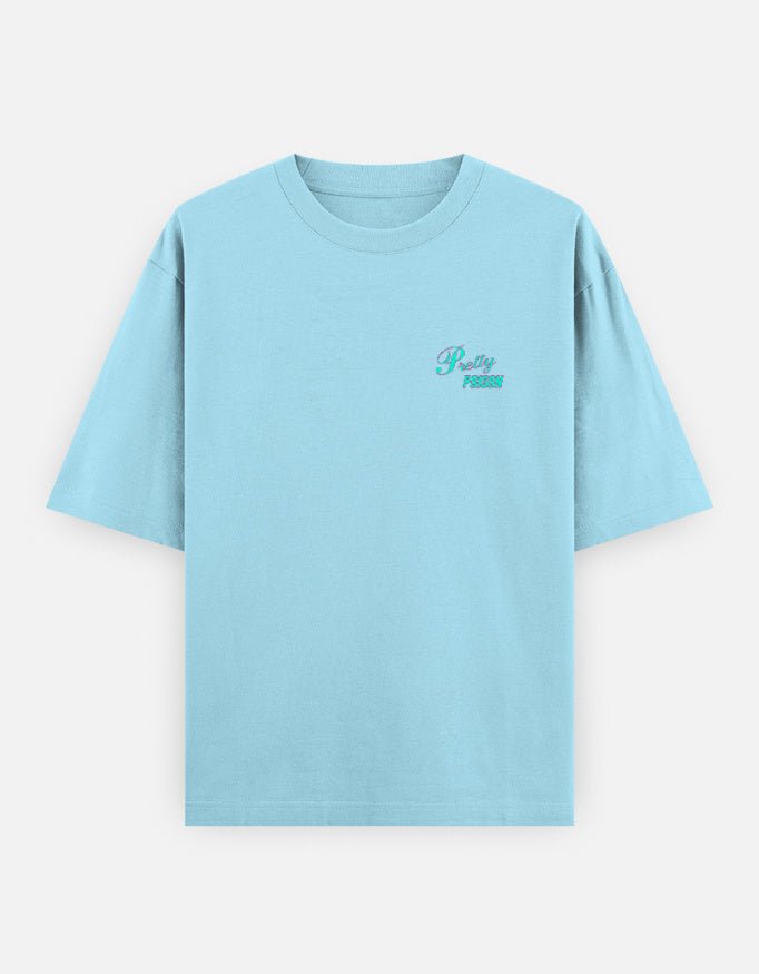 Men’s Oversized T-Shirt – Pretty Poison - Baby Blue#-Creativeya.com