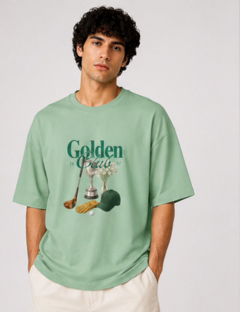 Men's Premium Oversized T-Shirt – Golden Club