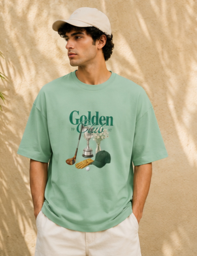 Men's Premium Oversized T-Shirt – Golden Club