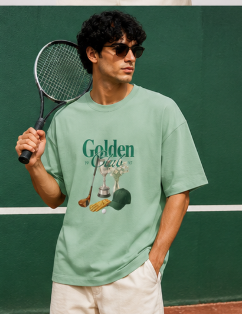 Men's Premium Oversized T-Shirt – Golden Club