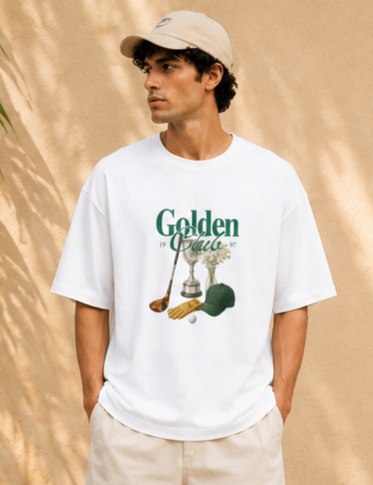 Men's Premium Oversized T-Shirt – Golden Club