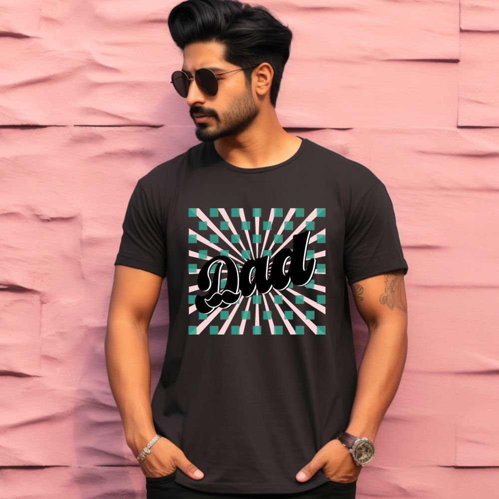Men's Dad Design Printed T-Shirt