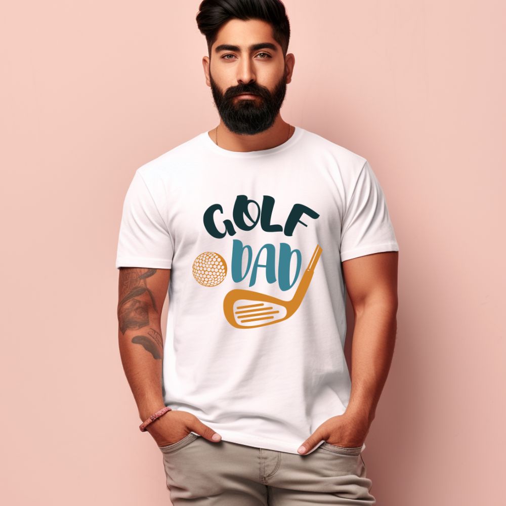 Men's Golf Dad Design Printed T-Shirt Main image