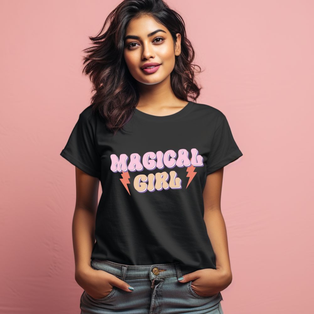 Women's Magical Girl Design Printed T-Shirt