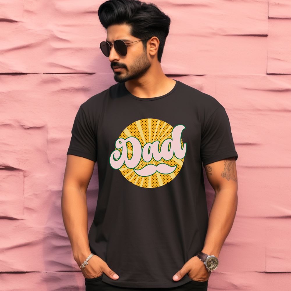 Men's Dad Design Printed T-Shirt