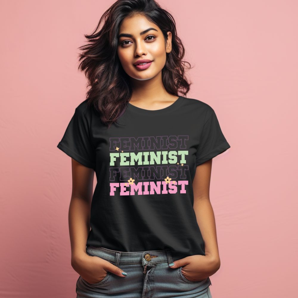 Women's Feminist Design Printed T-Shirt