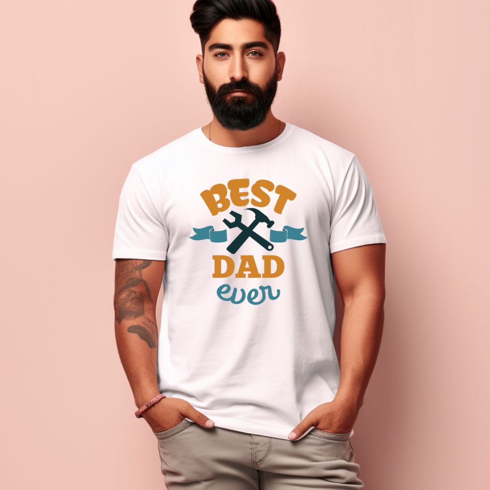 Men's Best Dad Ever Design Printed T-Shirt Main image