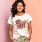 Women's Born In 70's Design Printed T-Shirt
