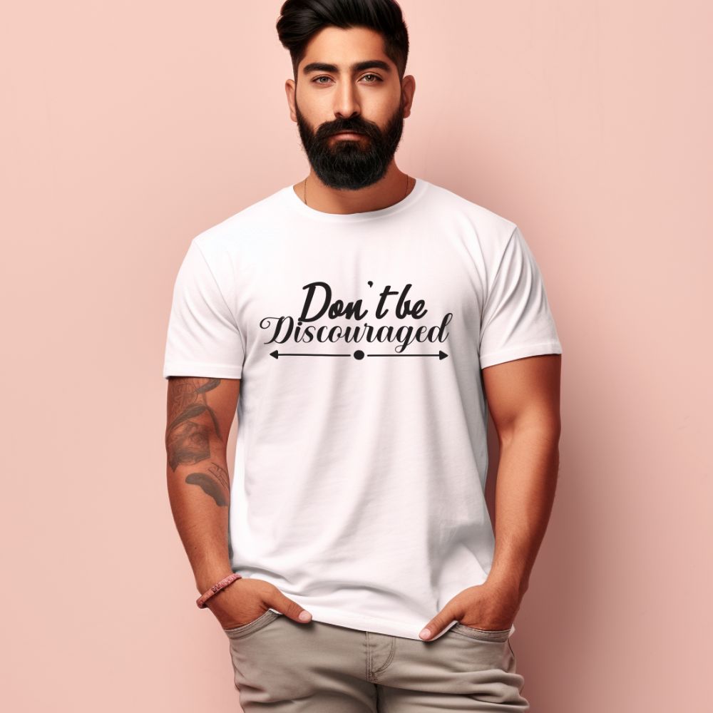 Men's Don't Be Discouraged Design Printed T-Shirt Main image