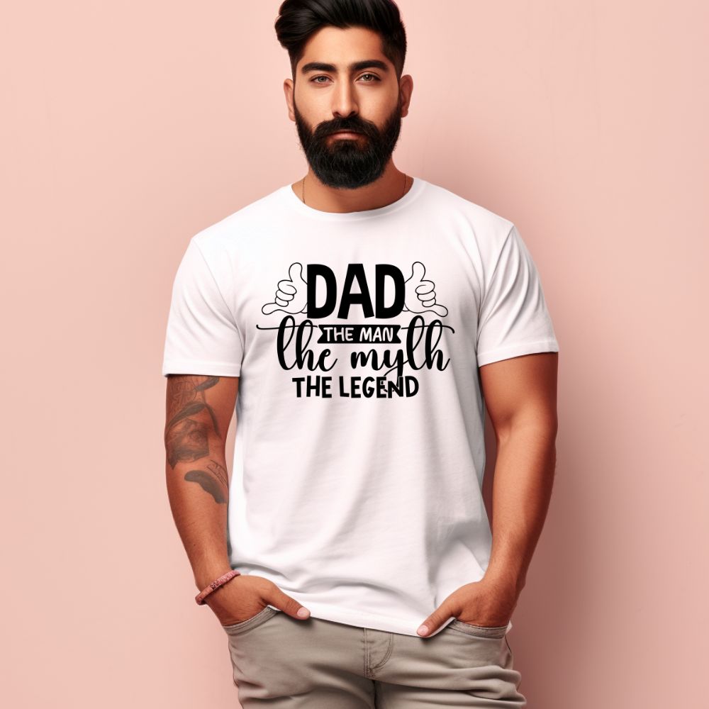 Men's Dad The Legend Design Printed T-Shirt Main image