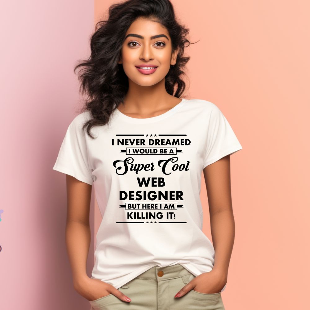 Women's Web Designer Design Printed T-Shirt